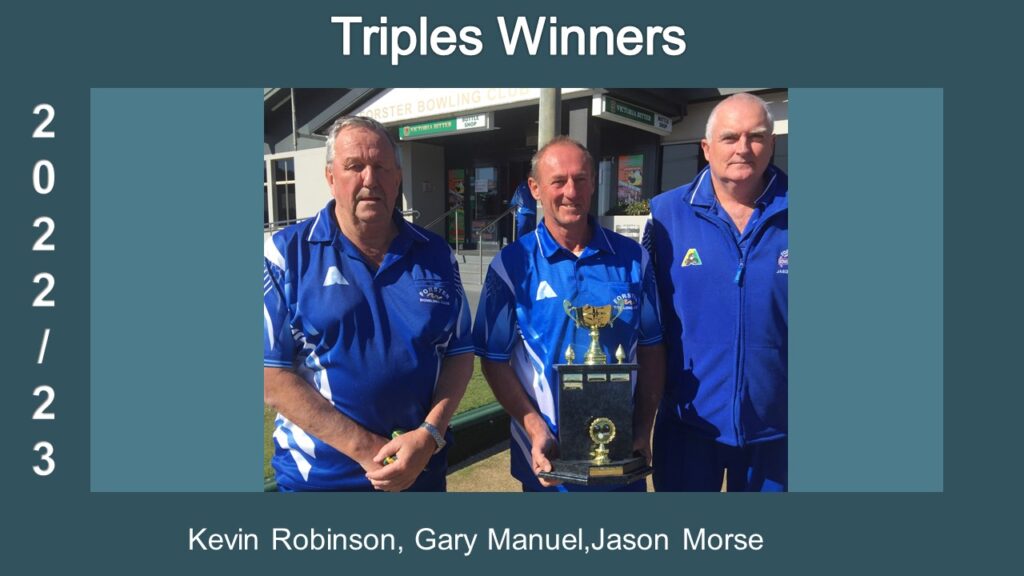 Honour Boards Forster Bowling Club
