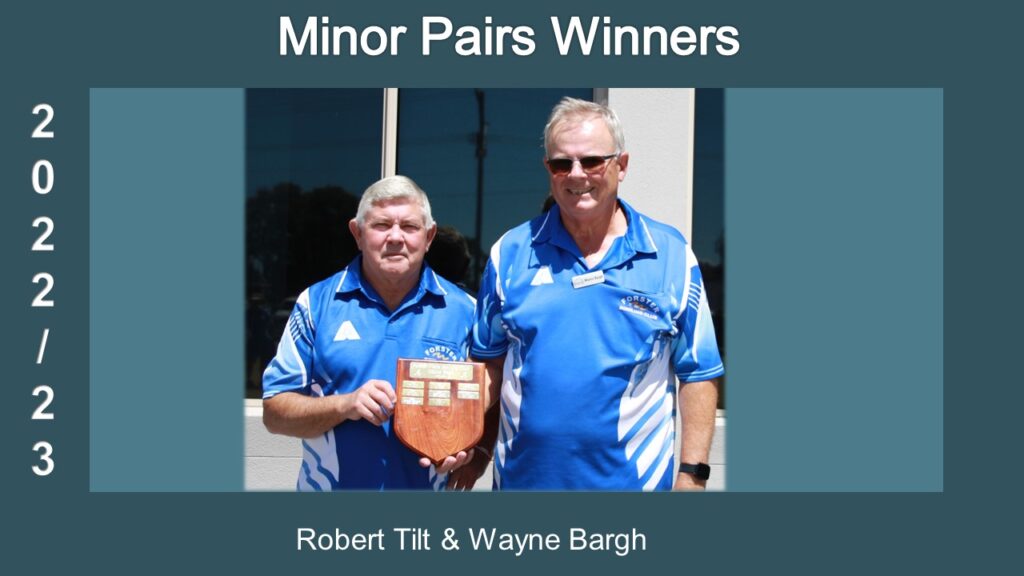 Honour Boards Forster Bowling Club